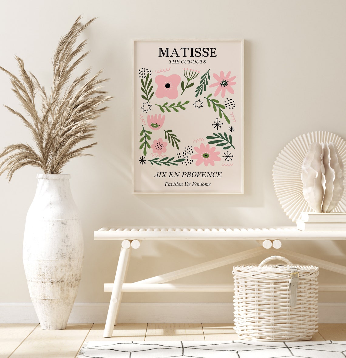 Henri Matisse The Cut-Outs Pink Floral Exhibition Botanical Print - Image 3