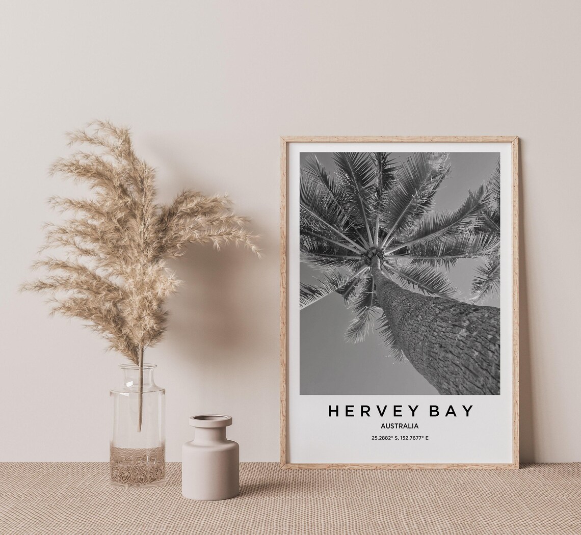 Hervey Bay Travel Poster, Map and Photo Art - Image 2