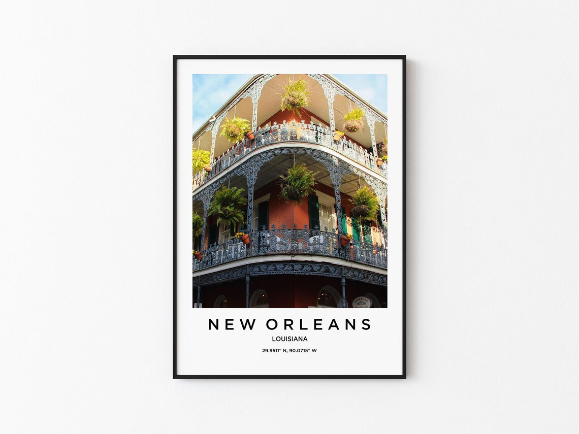 New Orleans Louisiana French Quarter Iron Balcony Charm Poster