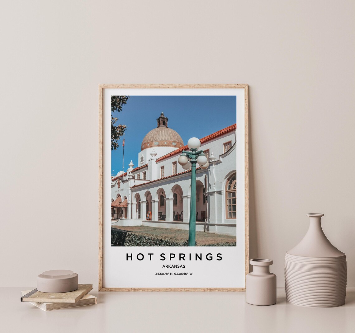 Hot Springs Arkansas Historic Landmark Bathhouse Town Travel Poster - Image 2