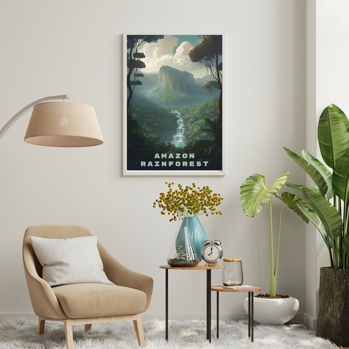 Amazon Rainforest Travel Poster, Brazil Living Room - Image 4
