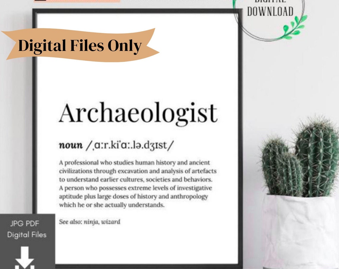 Archaeologist Funny Dictionary Definition Graduation Gift Poster