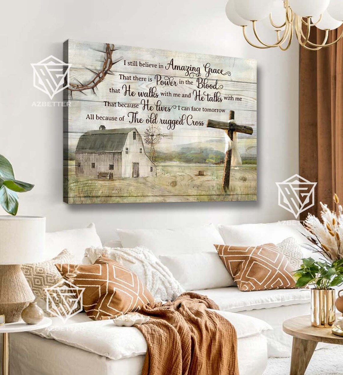 Farm Barn I Still Believe In Amazing Grace Hymn Quote Poster - Image 4