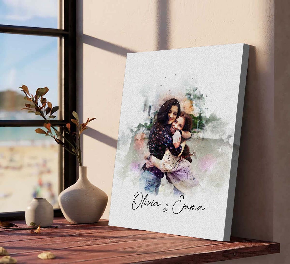 Personalized Art For Sister Perfect Print Gift For Sister Step Sister Birthday Gift Custom Print Wall Decor Art From Photo - Image 2