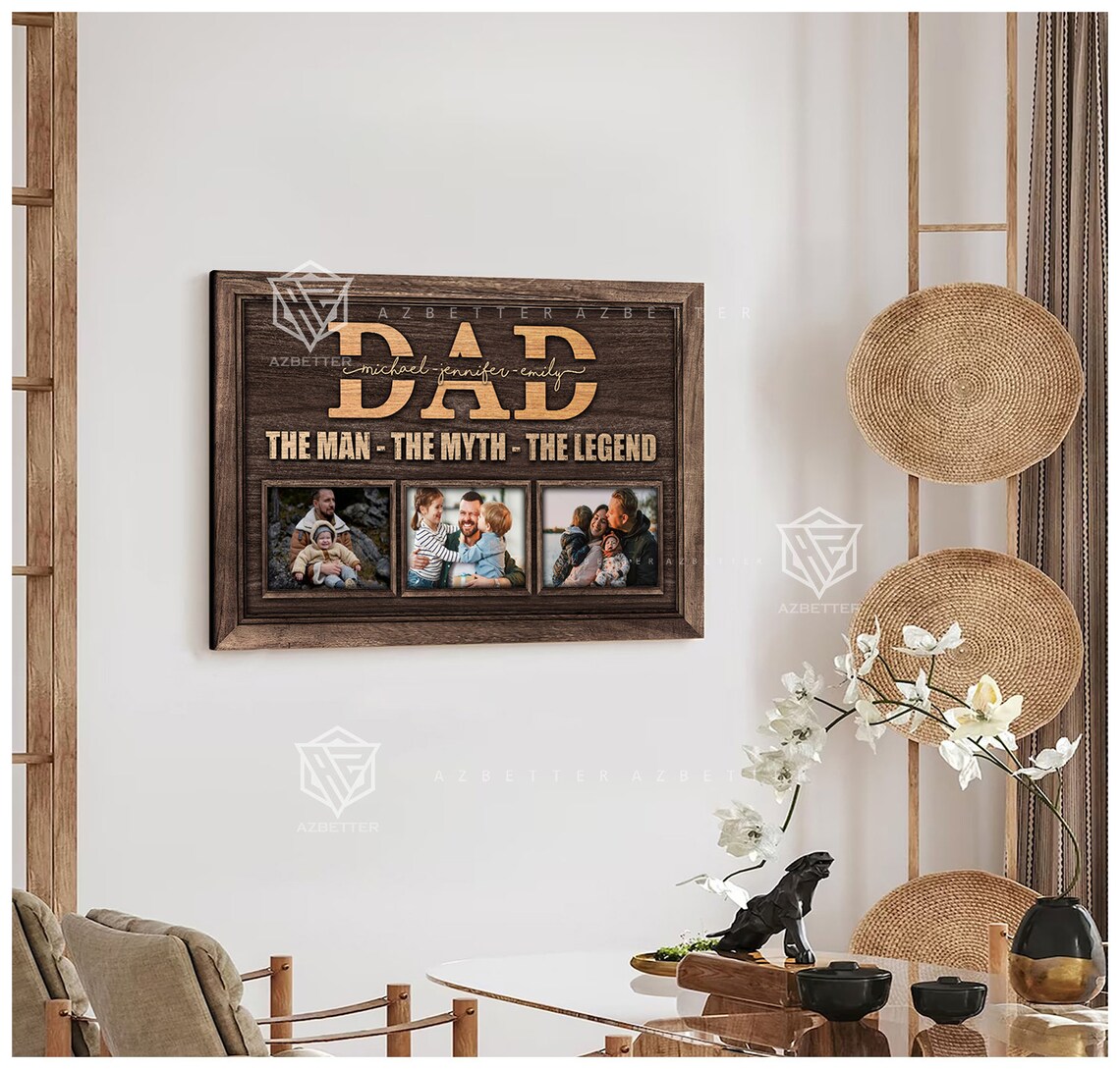 Personalized Christmas Gift For Dad Photo Collage Poster - Image 3
