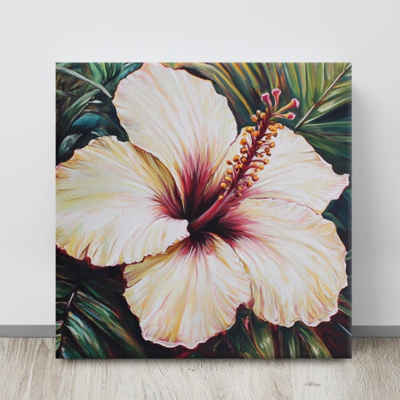 Tropical Flower Print Painting Print Wall Art Flower Wall Art Tropical Wall Art Statement Wall Art Living Room Art