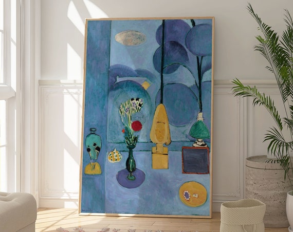 Henri Matisse The Blue Window Print Original Gallery Art Poster Blue Wall Art Decor Modern Artwork Minimalist Art Gift For Her