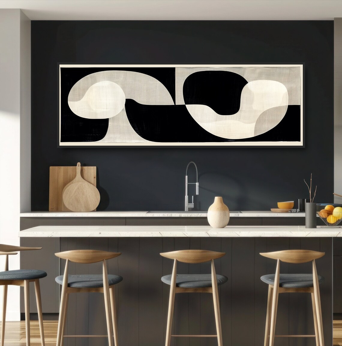 Mid-Century Modern Geometric Art Print, Minimalist Shapes - Image 3