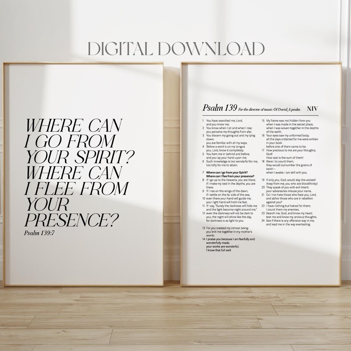 Psalm 1397 Bible Verse Poster, Christian Wall Art