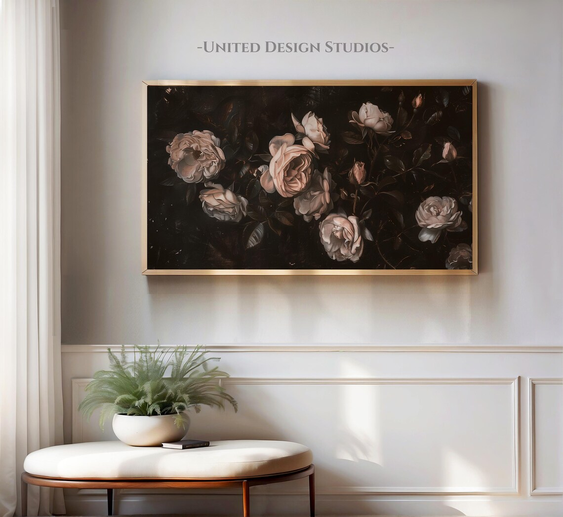 Roses Valentine's Day Baroque Floral Art Print - Image 2