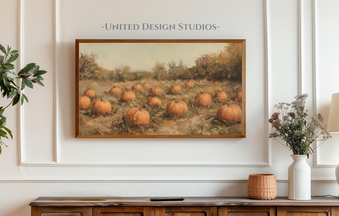 Fall Pumpkin Patch Art Print, Cottagecore Farmhouse - Image 3