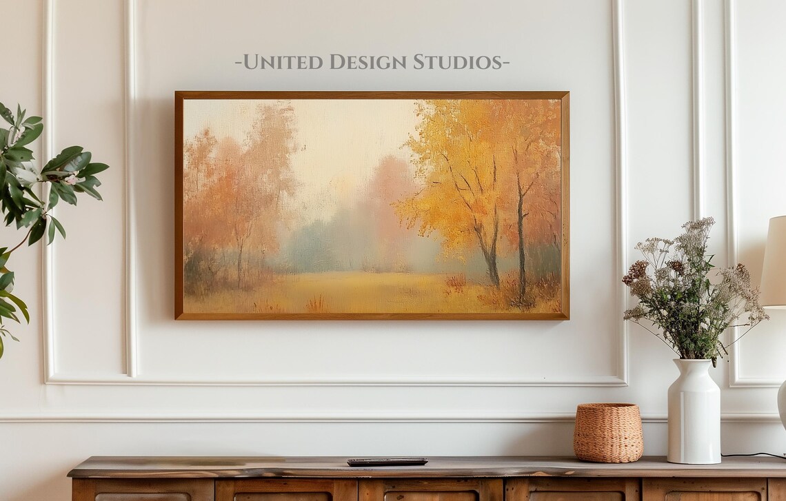 Autumn Landscape Farmhouse Art Print, Fall Tree - Image 3