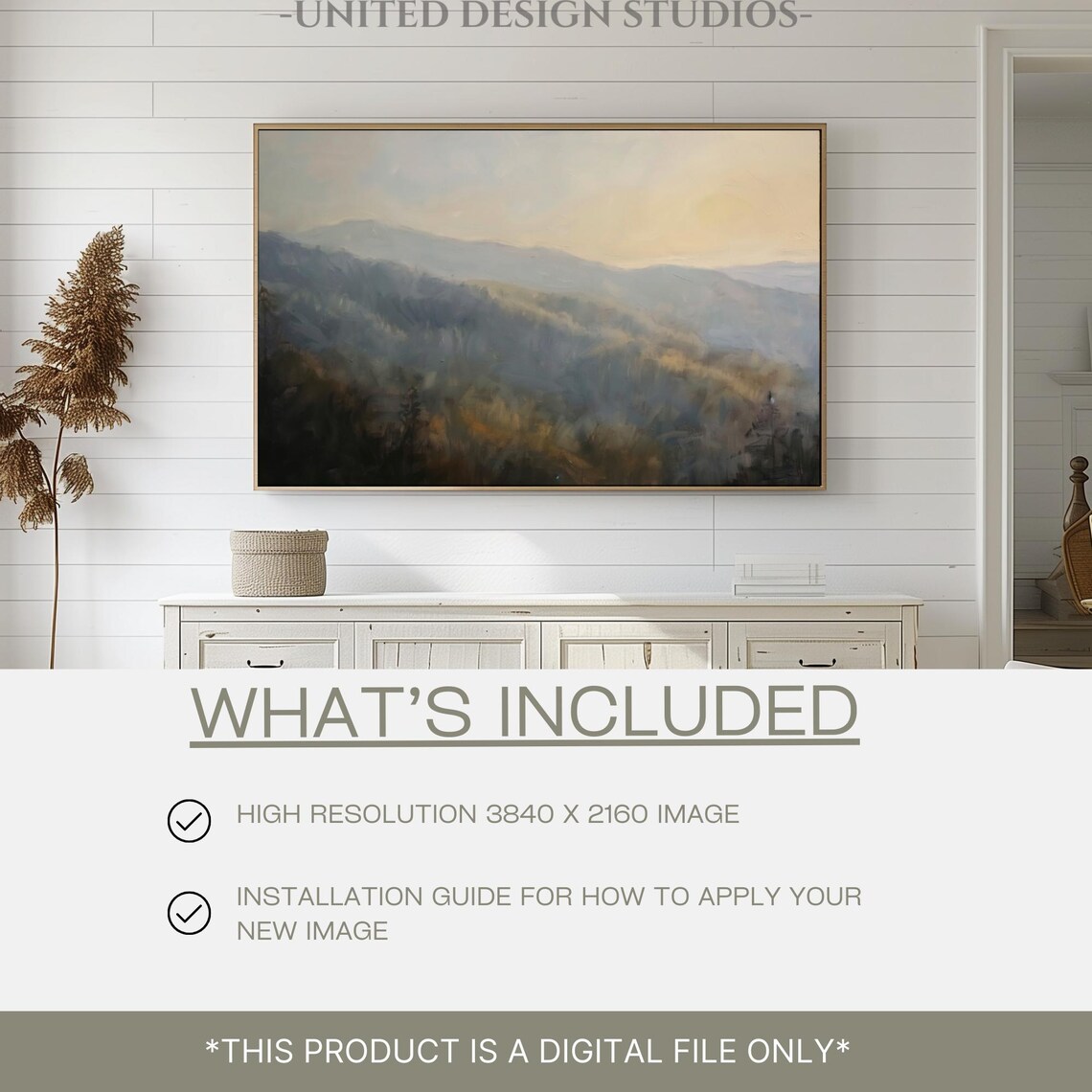Fall Mountain Landscape Art Print, Rustic Autumn - Image 2