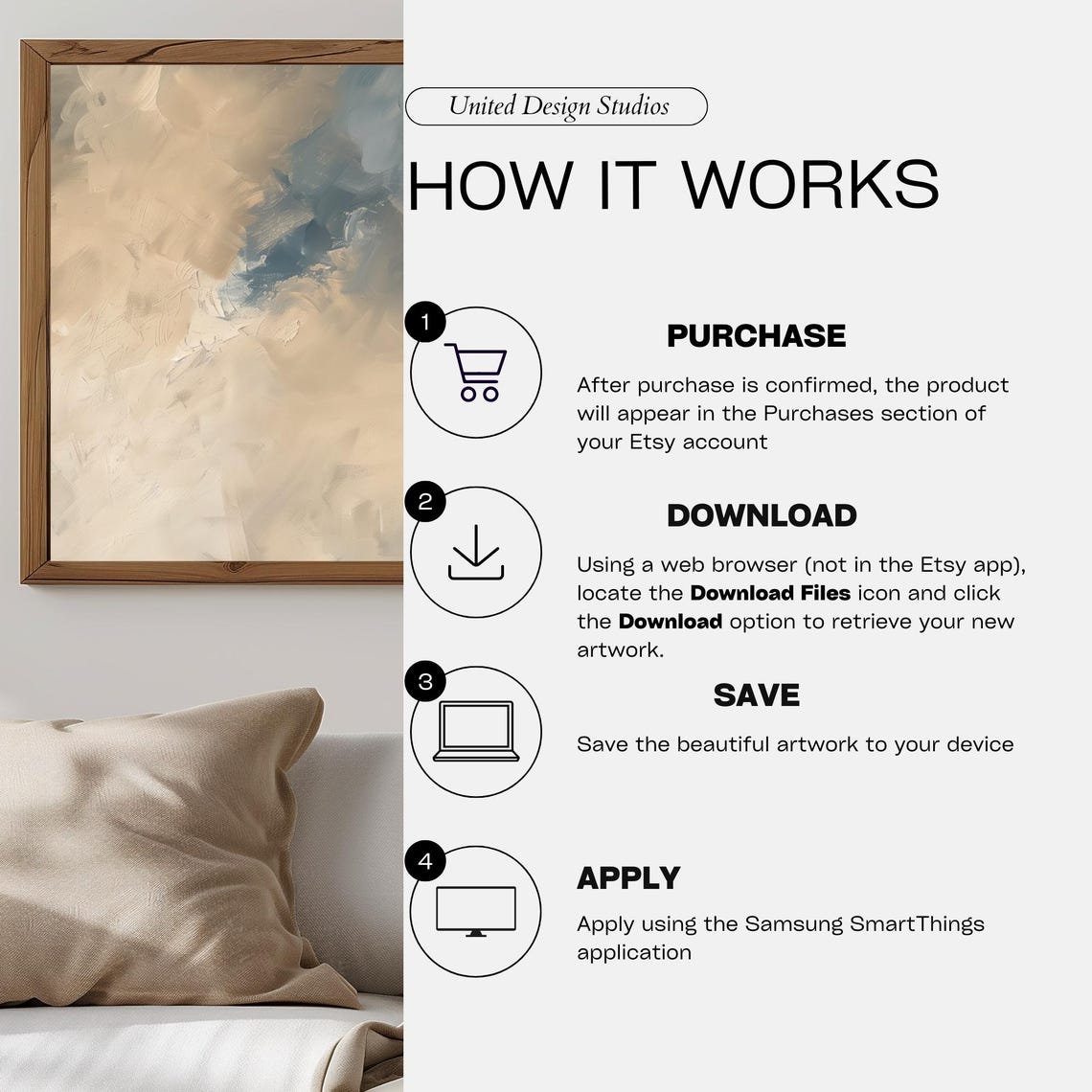 Frame Tv Art Frame Tv Abstract Frame Tv Rustic Abstract Frame Tv Artwork Theframe Tv Frame Tv Art Tv - Image 3