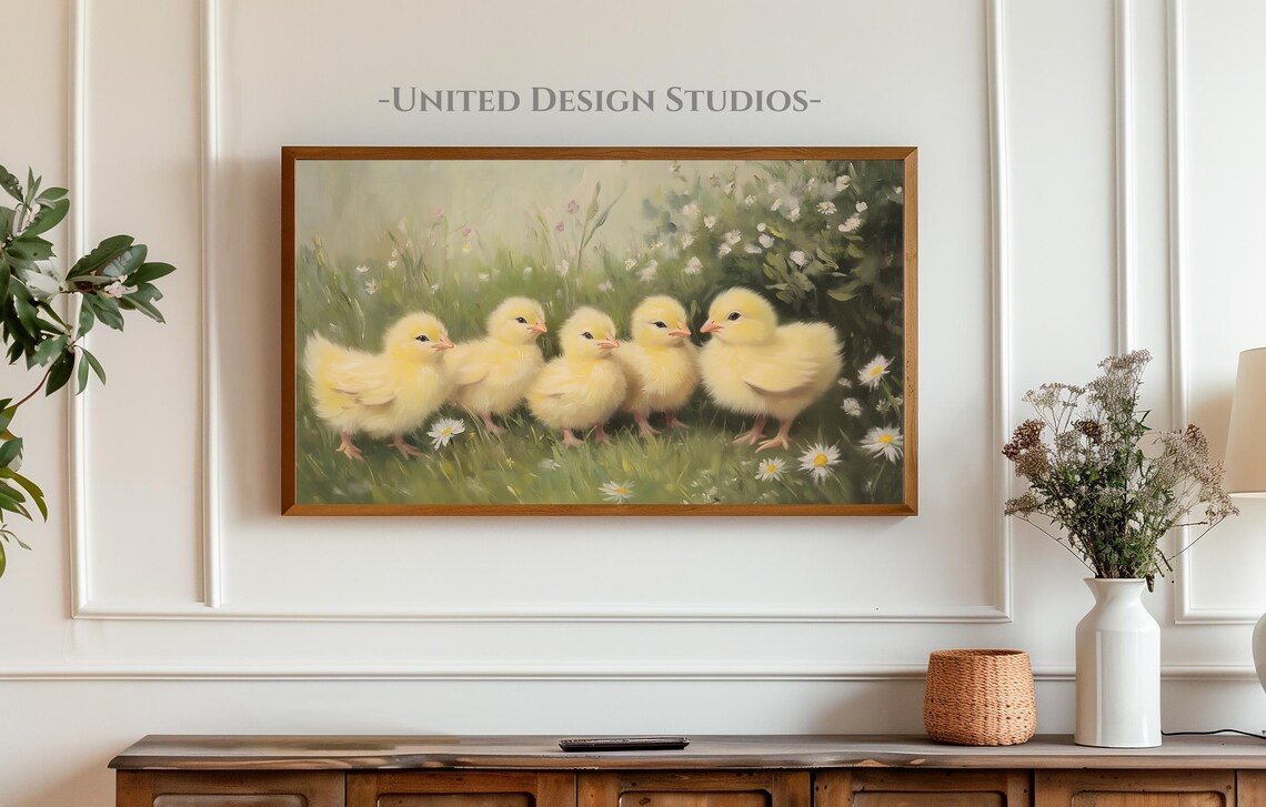 Easter Chicks Farmhouse Spring Art Print - Image 4