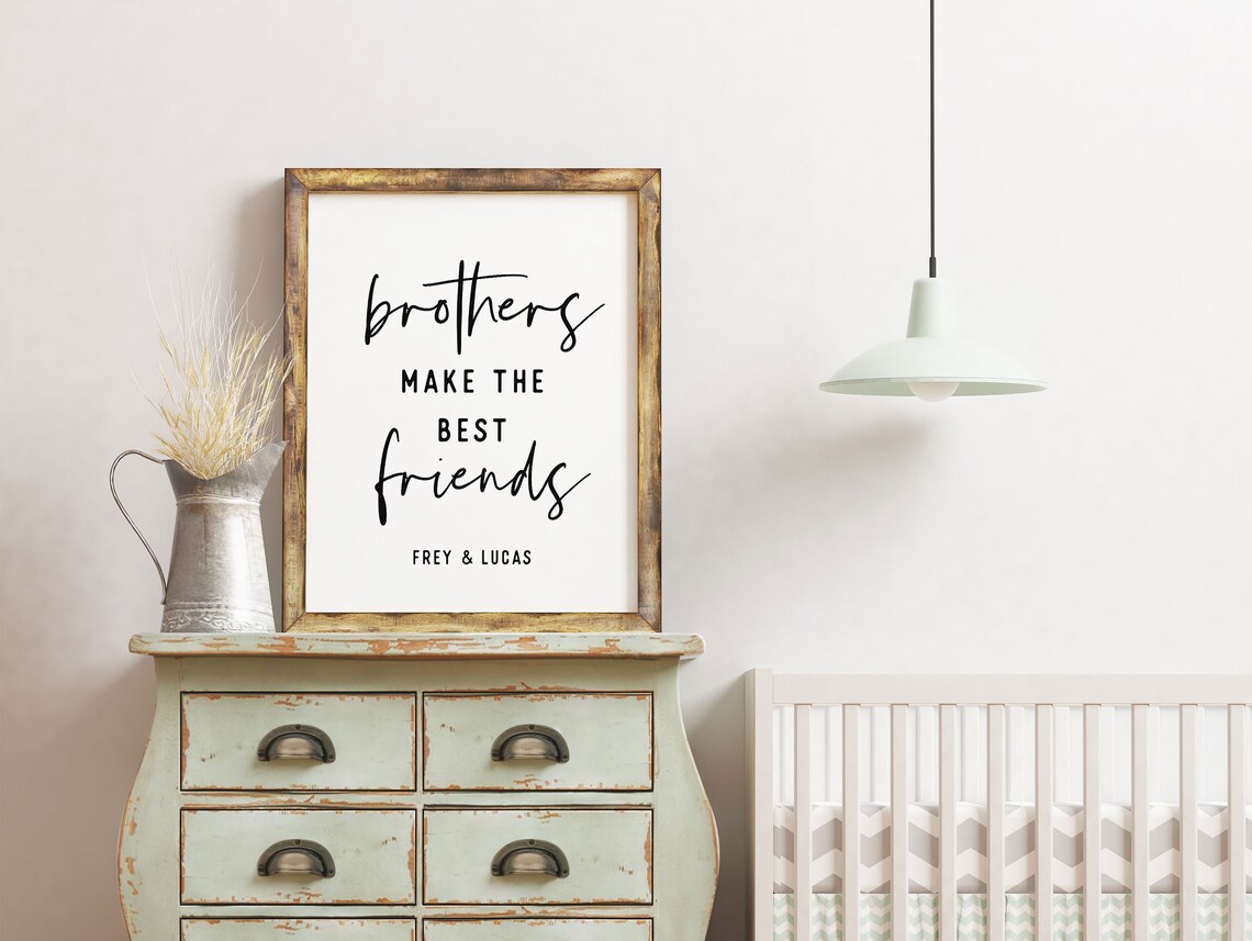 Brothers Make the Best Friends Personalized Art Print - Image 3