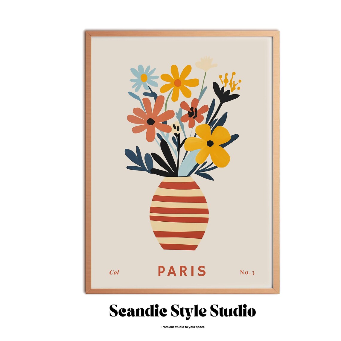 Flower Print Botanical Bohemian Decor, Floral Art - Image 3