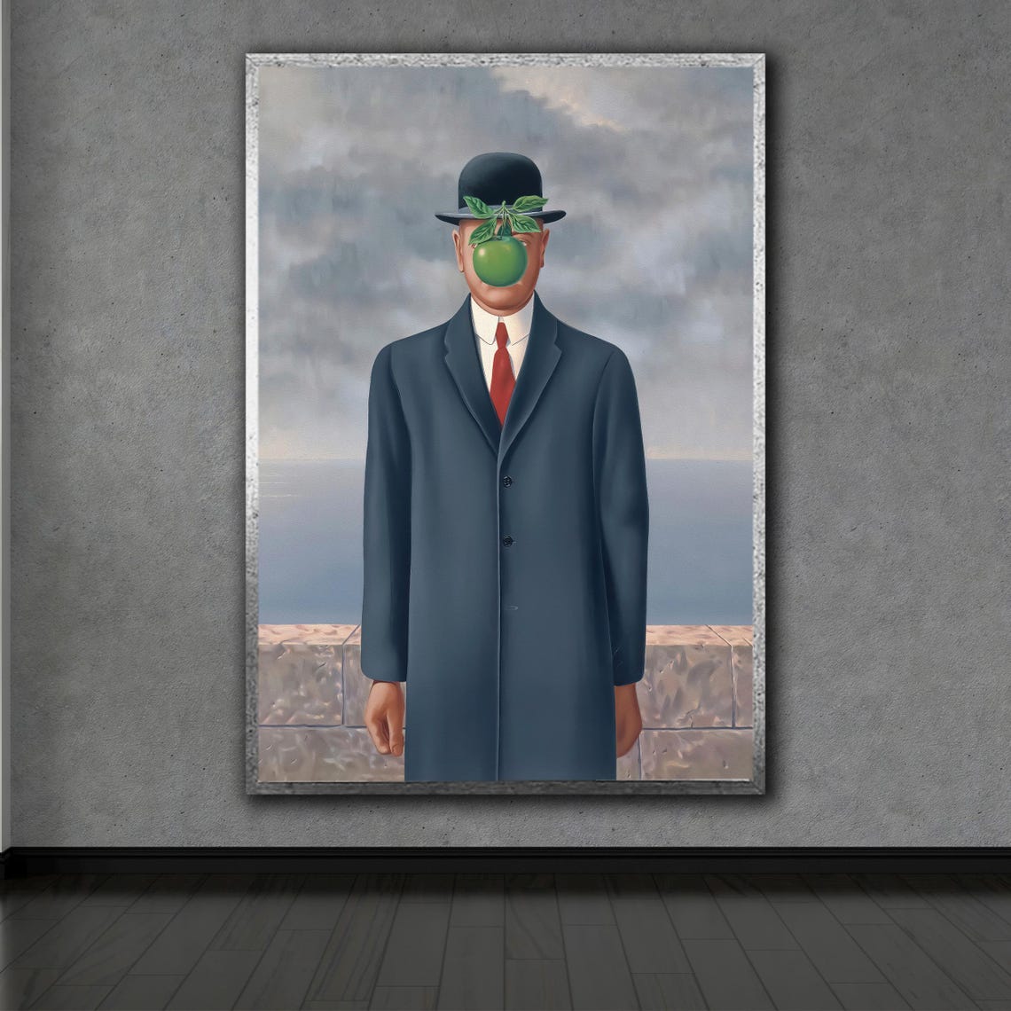 Rene Magritte The Son of Man Surrealist Bowler Hat Apple Art Poster