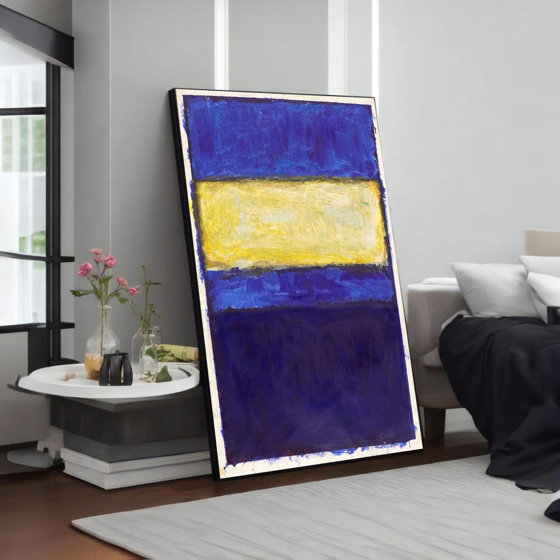 Rothko Style Bold Blue Yellow Color Field Abstract Art Poster - Image 4