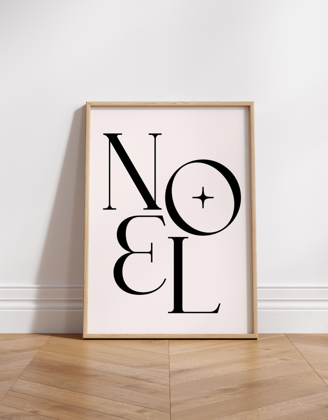 Noel Trendy Christmas Typography Art Print