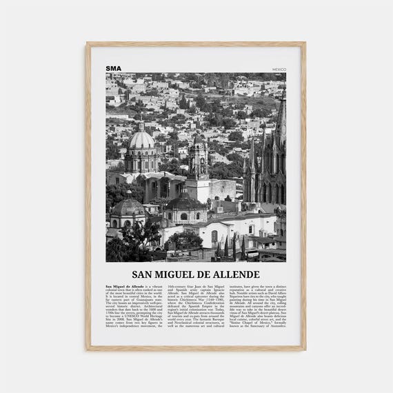 San Miguel De Allende Black And White Art Print