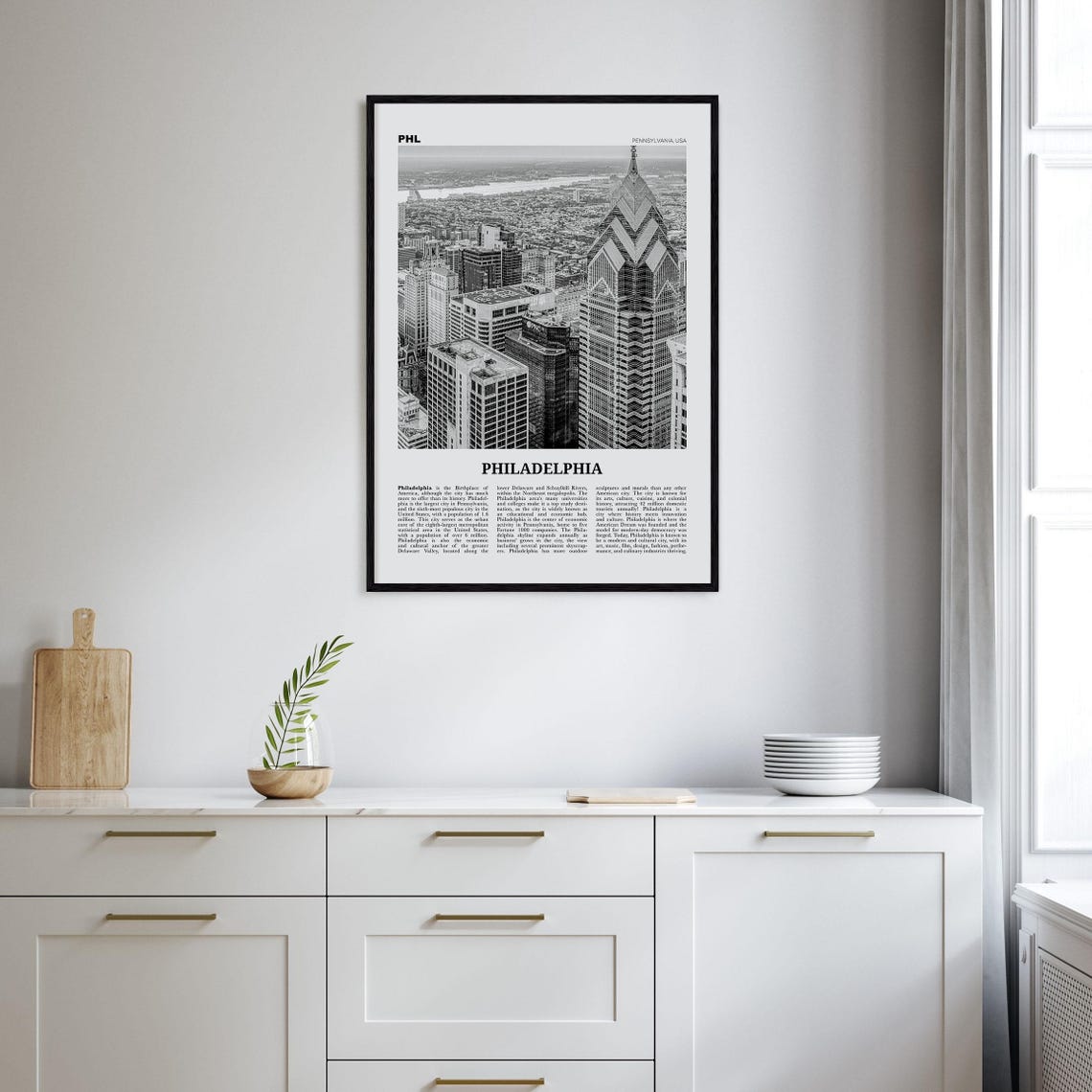 Philadelphia Print Black And White No 3 Philadelphia Wall Art Philadelphia Poster Philadelphia Pennsylvania Usa United States - Image 2