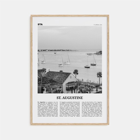 St Augustine Black And White No. 1 Travel Poster