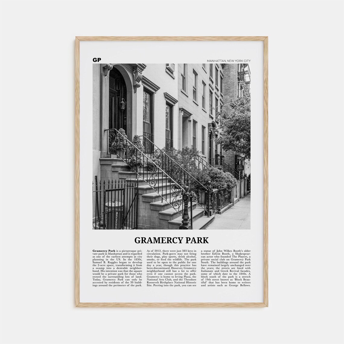 Gramercy Park, New York City Travel Poster
