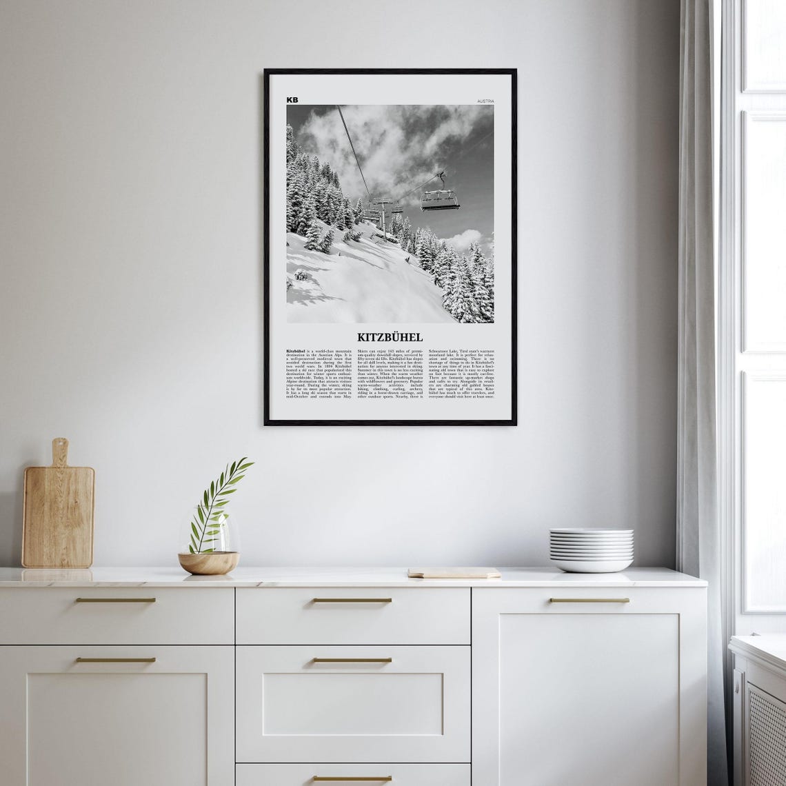 Kitzbühel Black and White Art Print, Tyrol Austria - Image 2