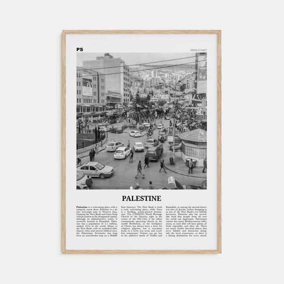 Palestine Black And White No. 2 Travel Poster