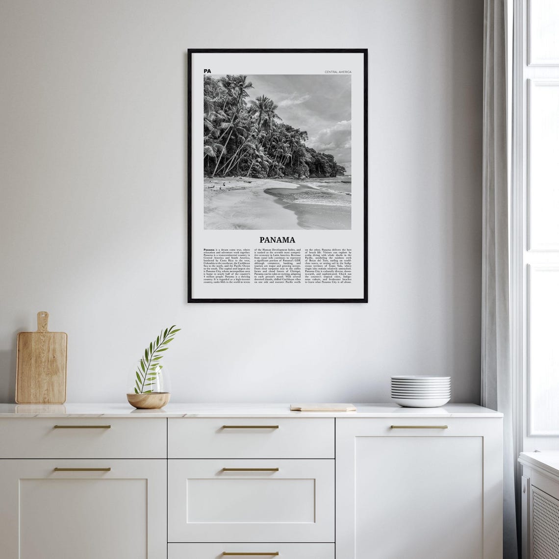 Panama Black and White Travel Poster Print, No. 1 - Image 2