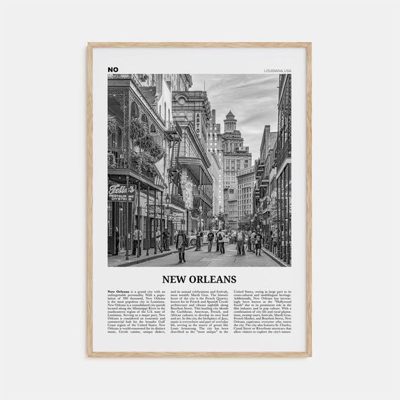 New Orleans Black and White Photo Art Print