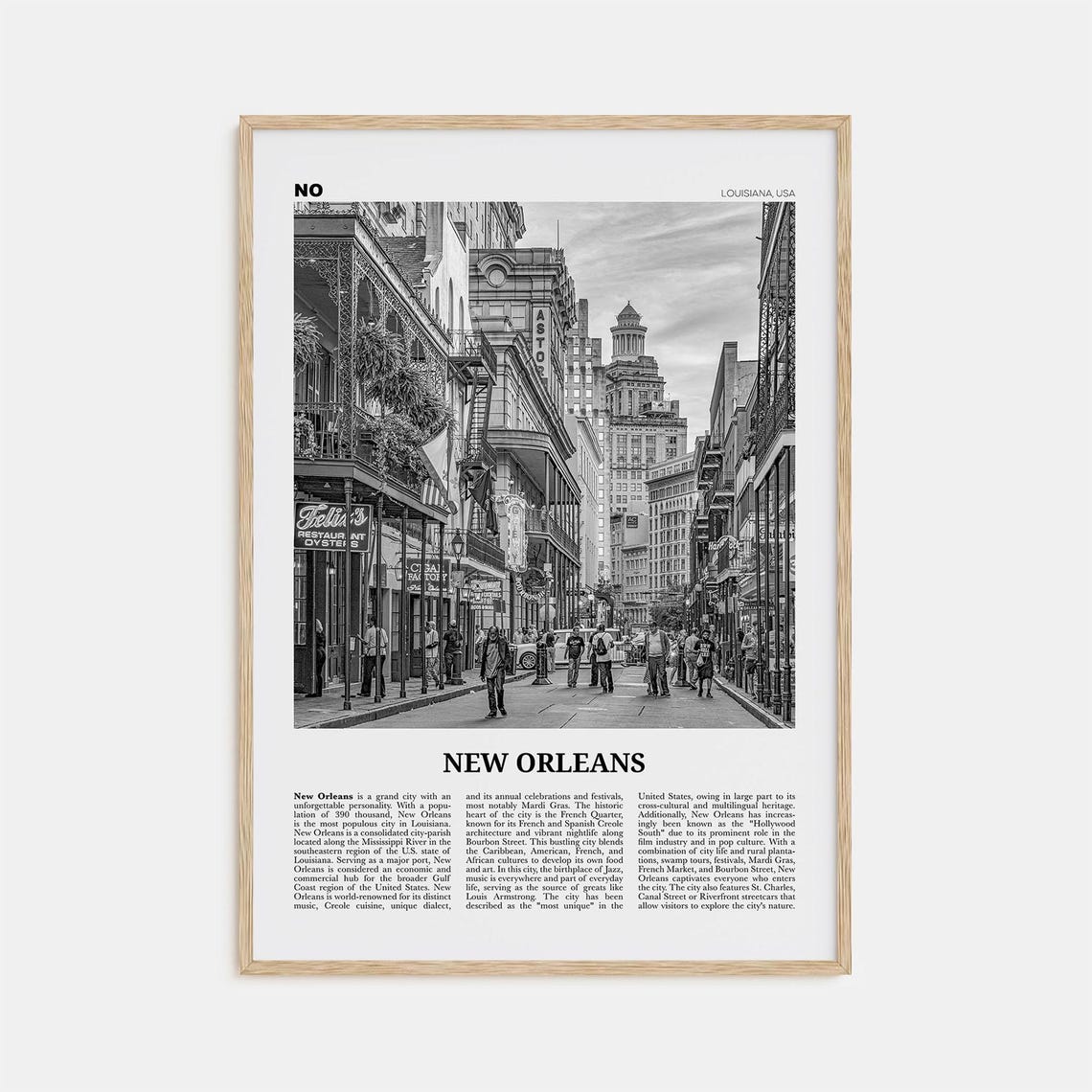 New Orleans Black and White Photo Art Print