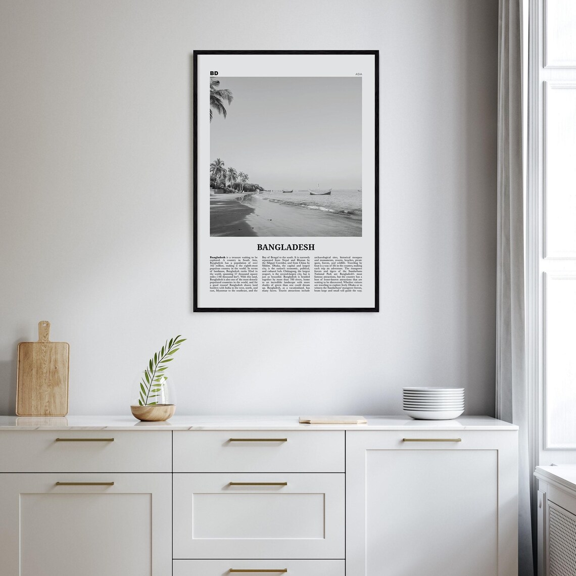 Bangladesh Black And White Travel Wall Poster - Image 2