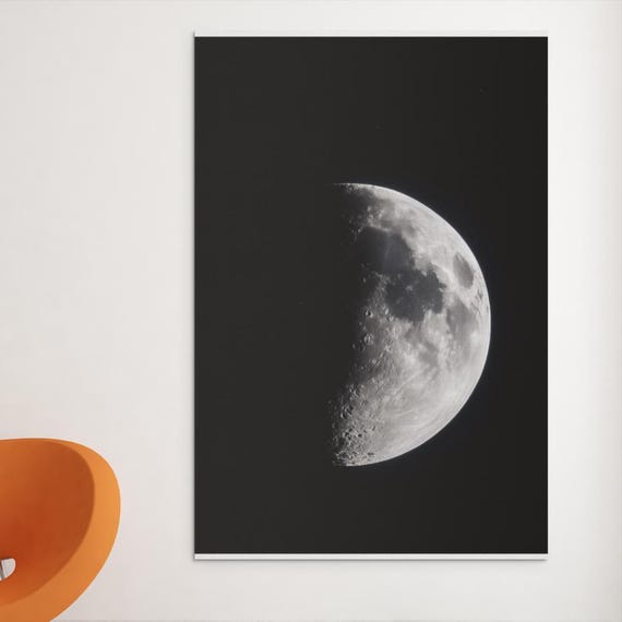 Moon Wall Art, Celestial Space Photography Print
