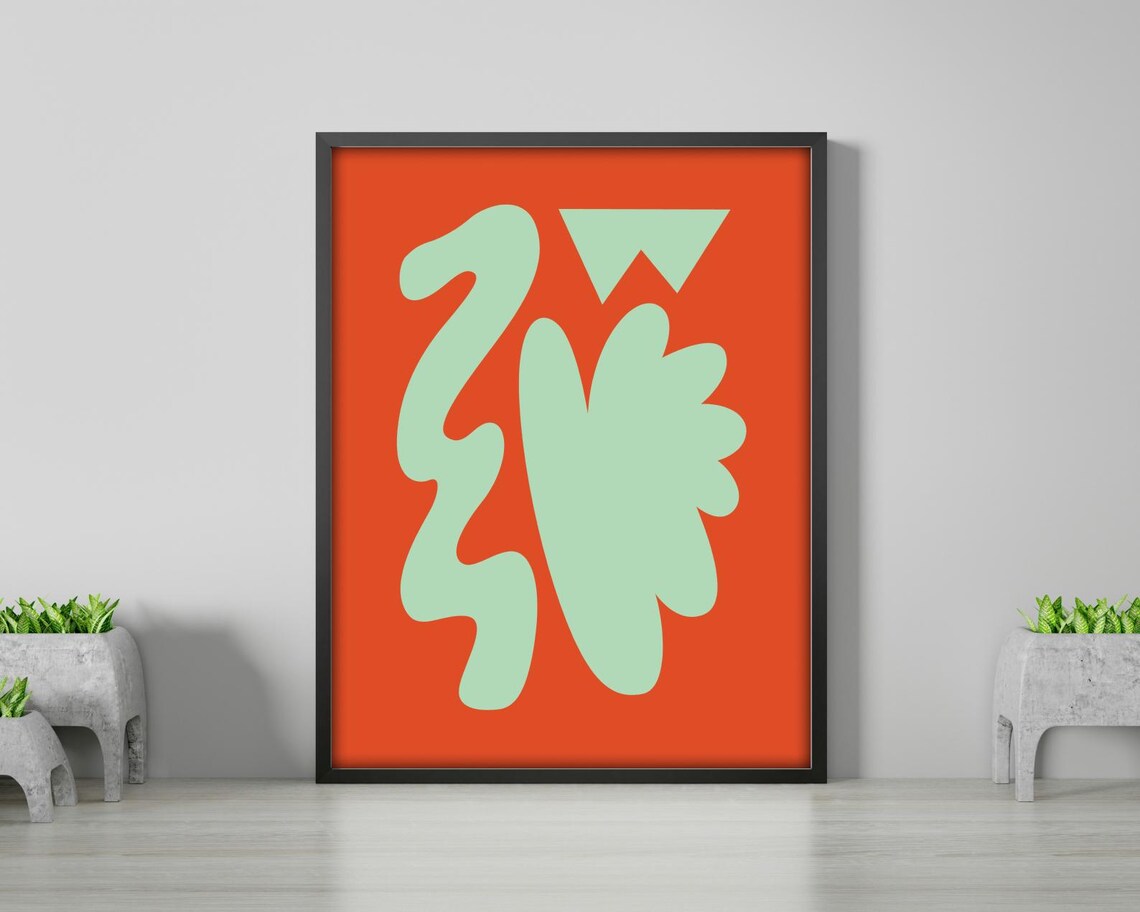 Abstract Bold Shape Art, Modern Wall Print - Image 3