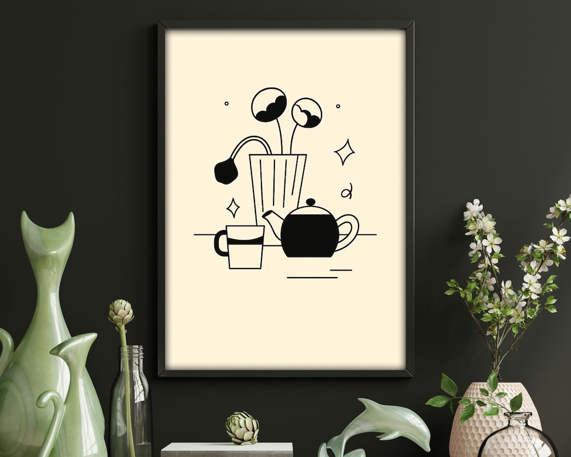 Tea - Minimalist Wall Art Print - Image 2