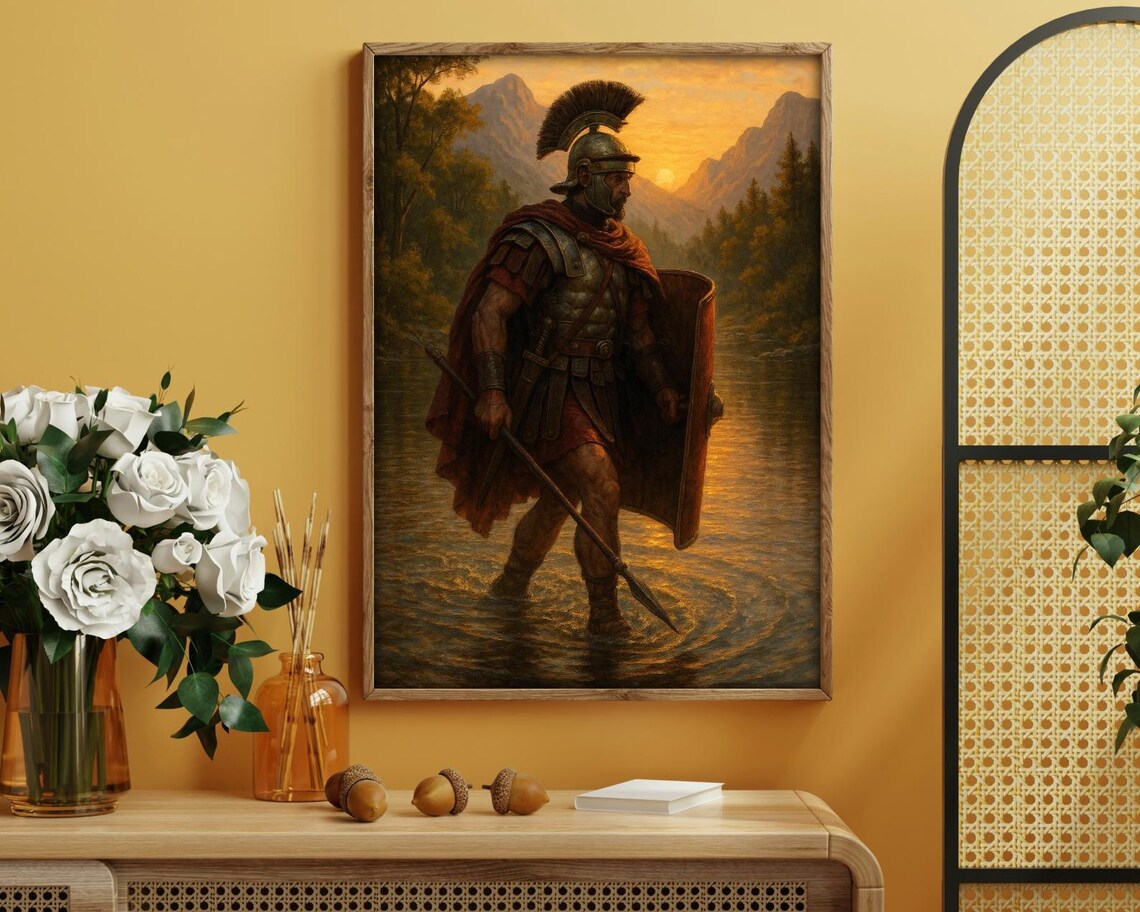 Roman Warrior At Sunset Art Print - Image 4