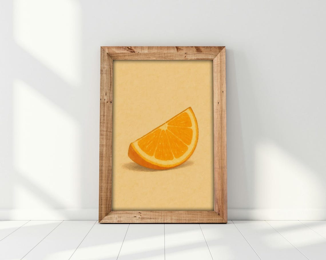 Orange Slice Fruit Art Print - Image 3