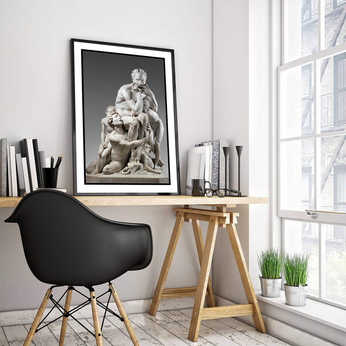 Jean Baptiste Carpeaux Ugolino And His Sons Art Print - Image 3