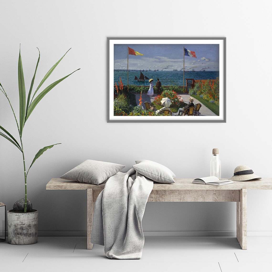 Claude Monet Garden at Sainte Adresse 1867 Terrace by the Sea Art Print - Image 4