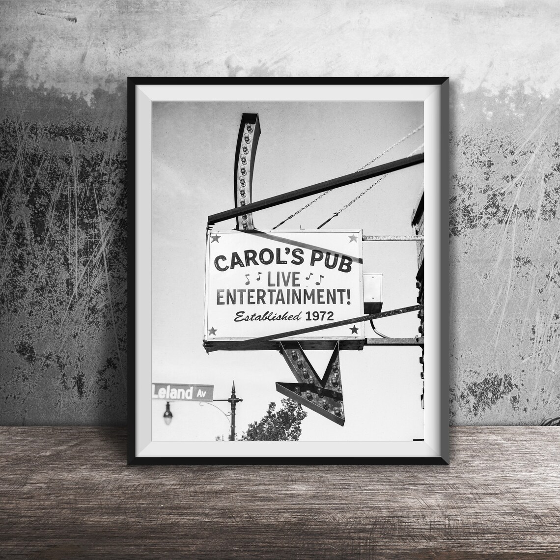Carols Pub Live Entertainment 1972 Neon Sign Uptown Chicago Poster - Image 2