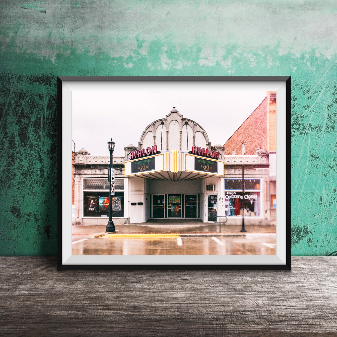 Avalon Theater Vintage Cinema Marquee Platteville Wisconsin Poster