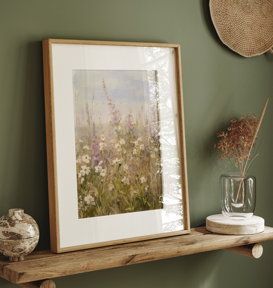 Wildflower Field Landscape Farmhouse Art Print - Image 4
