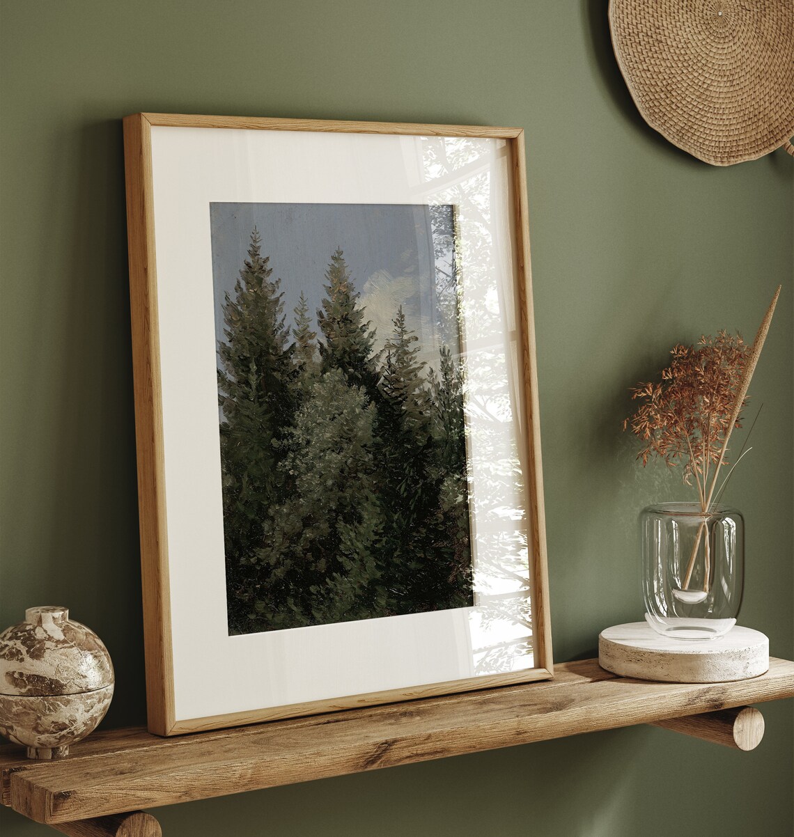 Vintage Spring Mountains Farmhouse Art Print - Image 2