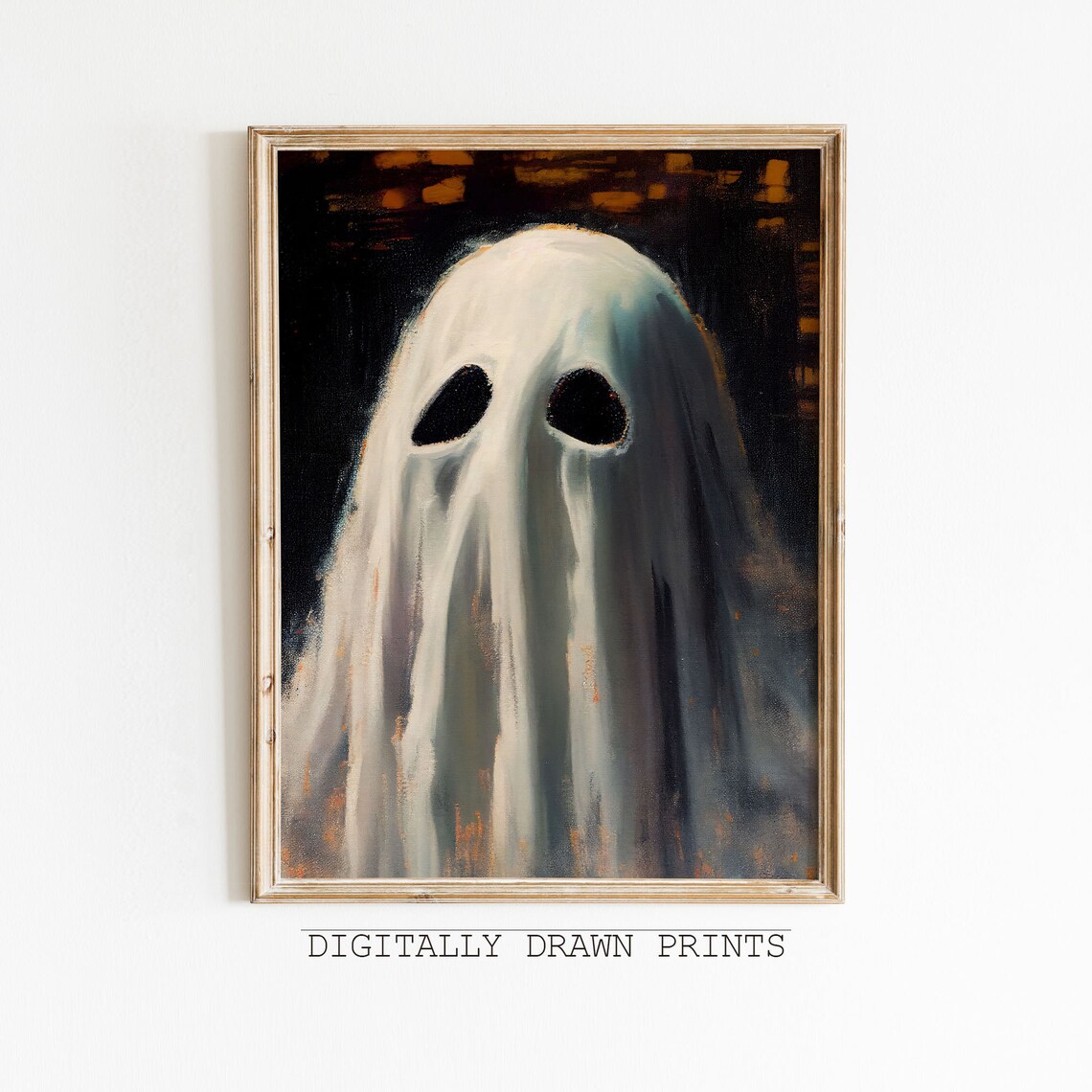 Halloween Wall Art Scary Ghost Dark Academia Wall Art Moody Halloween Print Dark Art