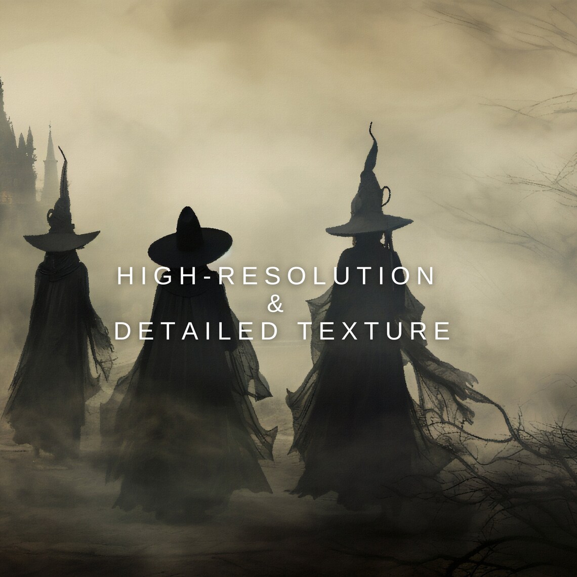 Witch Halloween TV Frame Art, Vintage Farmhouse - Image 2