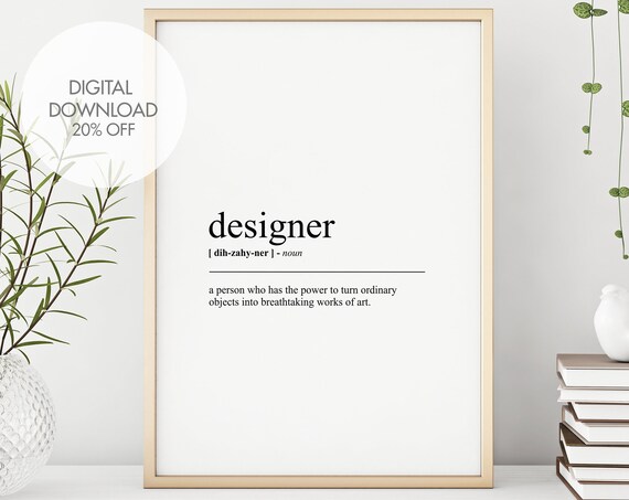 Designer Definition Print Designer Dictionary Art Designer Quote Art Funny Humour Prints Dictionary Posters Instant