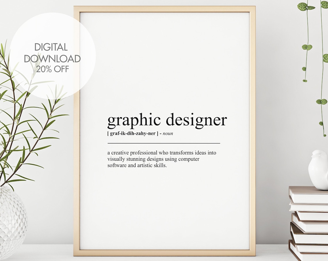 Graphic Designer Definition, Gift for Designer