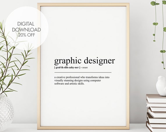Graphic Designer Definition, Gift for Designer